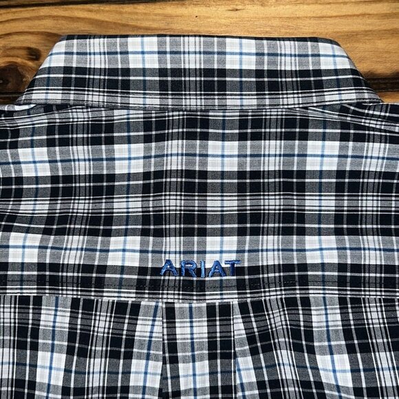 Ariat Pro Series Button Up Shirt Mens Size XL Long Sleeve Western Plaid - Picture 7 of 10